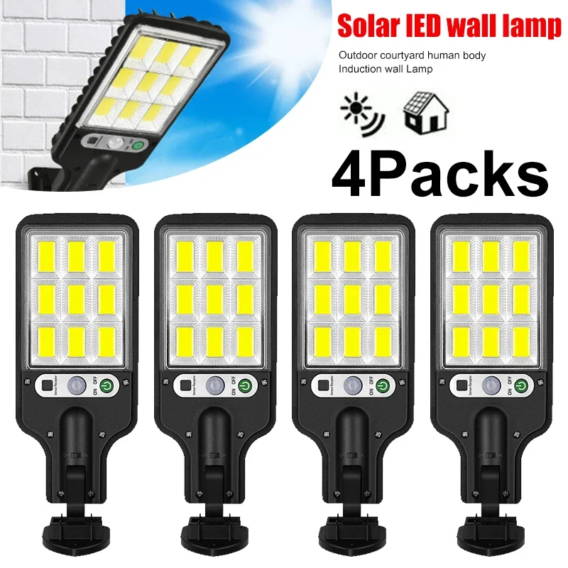 Solar Street Light Led - مصباح جداري خارجي قوي يعمل بالطاقة