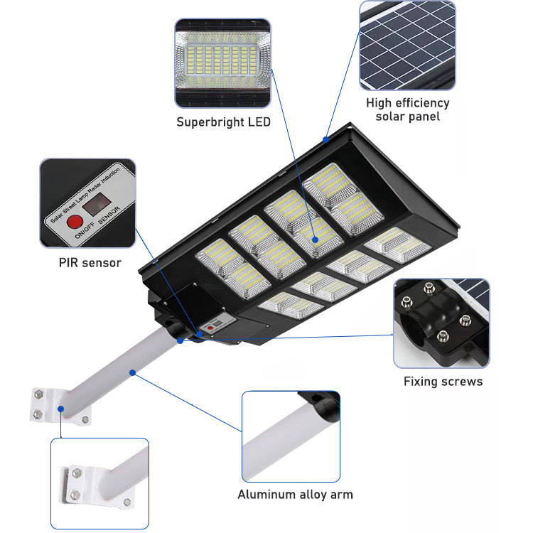 مصباح شارع شمسي متكامل بقوة 80 - مراجعة Solar Street Light Led وسعره