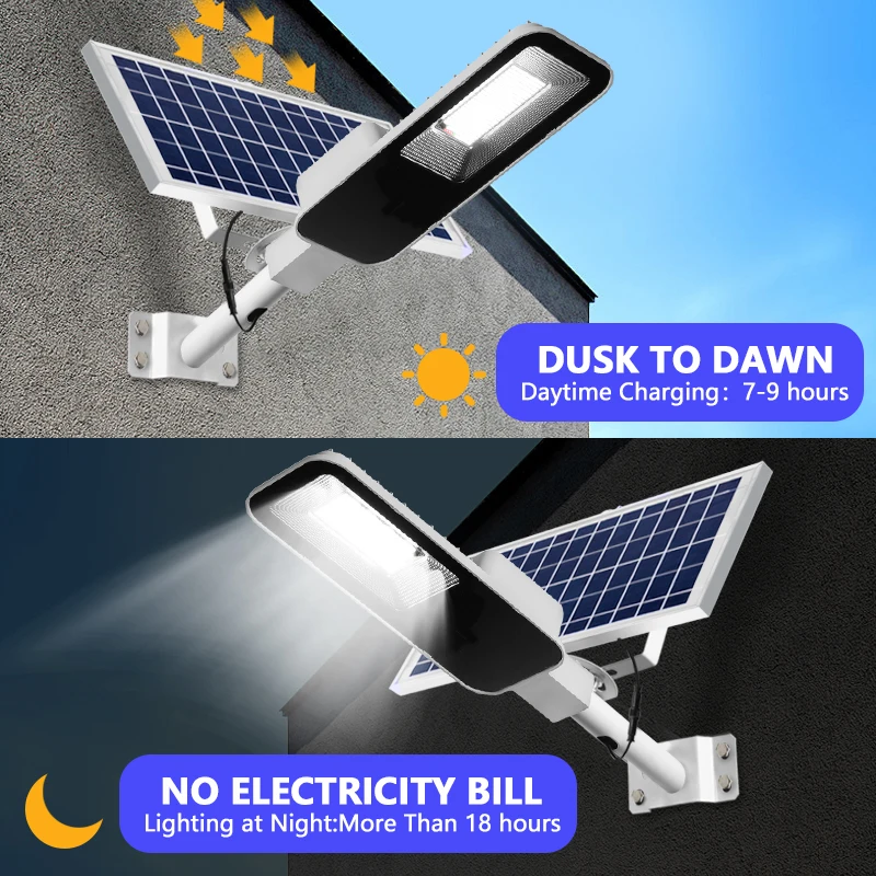 200 واط ضوء الشمس القوي في اله - مراجعة Solar Street Light Led وسعره