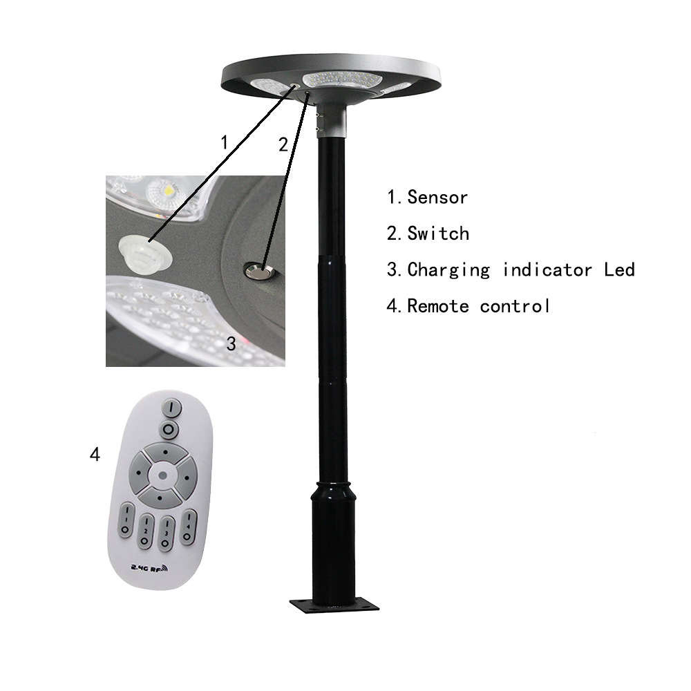 مصباح حديقة شمسي LED مقاوم للم - مراجعة Solar Street Light Led وسعره