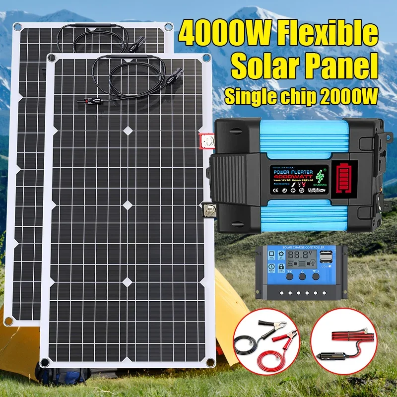 طقم لوحة طاقة شمسية 4000 وات 1 - مراجعة Off Grid Solar Kit وسعره